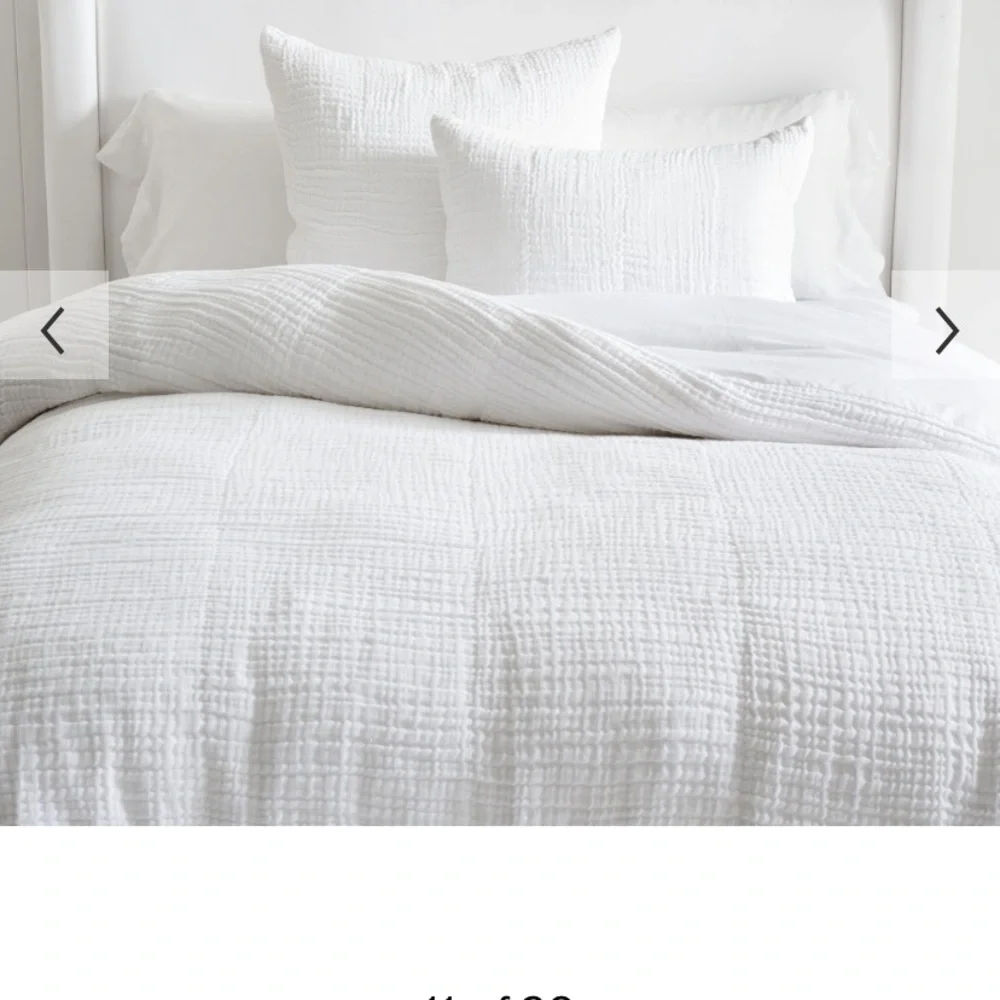 Pottery Barn White Cloud Cotton Duvet and Shams - Picture 1 of 5